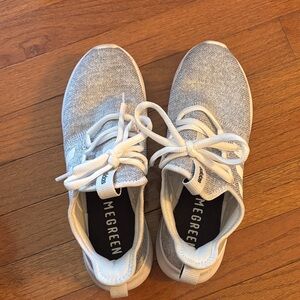 Adidas Light Gray and White Running Shoes